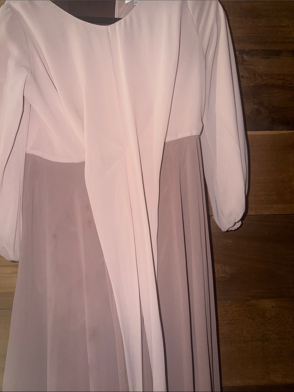 Dainty Jewells Blush Pink and Taupe Two-Tone Pleated Dress - Picture 6 of 6